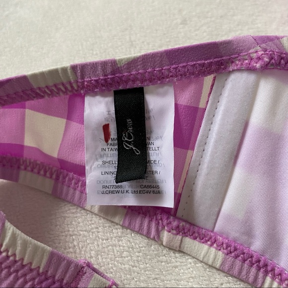 NWT J. Crew Purple & White Gingham Underwire Bikini Top 34A - Picture 4 of 6